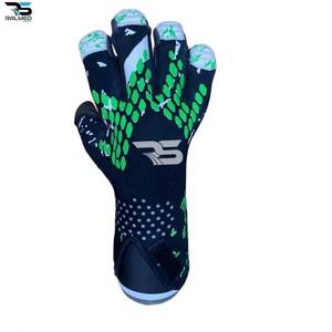 Guantes de Portero de Fútbol RALMED SPORTS de Cuero Alemán de 4 mm (Agarre de Contacto), Dedos Completos, Antideslizantes, Correa de Muñeca Ajustable, Impermeables - Product Image 1