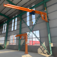Grue à flèche murale légère 1t-3t avec palan électrique, moteur et engrenage, rotation 180/270/360° pour usage en atelier Yuzhong 1