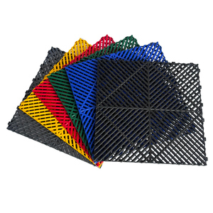 Dalles de garage emboîtables, tapis de sol en plastique ventilés pour atelier de detailing automobile - Product Image 1