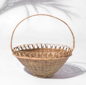 Stunning Rectangular Woven <b>Bamboo</b> Storage Garden Planter <b>Baskets</b> Standing Feet Tall Handle Eco-Friendly Luxury Hotel Use Hanging - Product Image 4