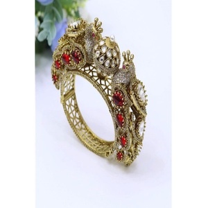 Stunning Premium Quality Brass Gold Plated Fashion <b>Bracelets</b> with Moissanite Stones Look for Wedding Wear Women Collection - Product Image 1