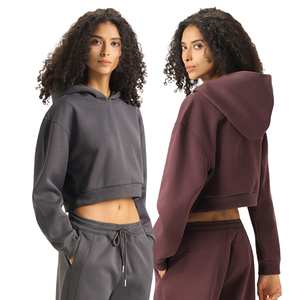 Sweat-shirt à capuche unisexe court, coupe oversize, motif dessin animé, en polaire, décontracté, pour le printemps, 350 grammes, doublure écologique - Product Image 3