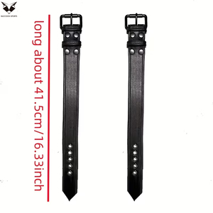 PU Leather Body Harness Set Adjustable Chest Straps Matching Arm Bands <b>Black</b> Punk Rock Style Metal O-<b>Rings</b> Durable Comfortable - Product Image 2