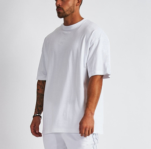 Streetwear Drop Shoulder T-shirts Custom Brand Plain Oversized Blank Loose Fit 100% Cotton <b>Tshirt</b> Men <b>Polyester</b> White t Shirts - Product Image 2