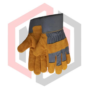 Gants de travail en cuir de vache avec manchette de sécurité 26 cm, résistants aux déchirures, respirants, antistatiques, anti-impact, anti-coupure, anti-chaleur - Product Image 3