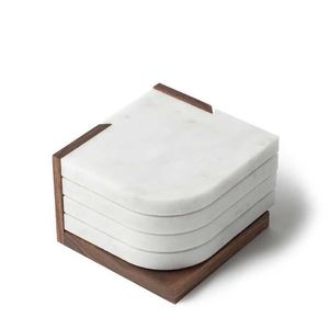 Posavasos de mármol blanco de buena calidad para uso mayorista en hoteles, restaurantes y oficinas, nueva colección, posavasos de gran venta, hechos en India. - Product Image 6