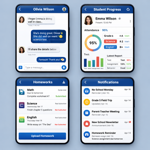 แอปพลิเคชันการศึกษาอัจฉริยะ เชื่อมต่อระหว่างผู้ปกครอง ครู และโรงเรียน พร้อมการแจ้งเตือนแบบเรียลไทม์ การติดตามการเข้าเรียน และระบบสื่อสารที่ปลอดภัย - Product Image 1