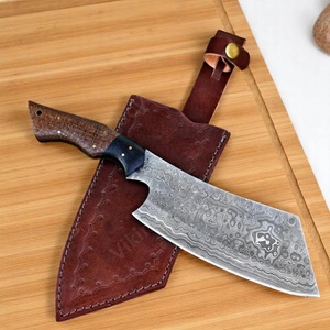 Cuchillo de Cocina A&M Enterprises, Hecho a Mano, de Acero de Damasco, con Punta de Gota, Mango de Madera, Personalizable OEM, Cuchillos Profesionales - Product Image 4