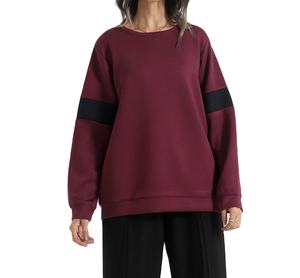 เสื้อสเวตเตอร์กันเหงื่อทรงหลวมมีฮู้ดสำหรับผู้หญิงเสื้อกันหนาวแขนยาวคอกลมสีทึบออกกำลังกายชุดวิ่งจ๊อกกิ้งใส่ทุกวันสำหรับฤดูหนาว - Product Image 1