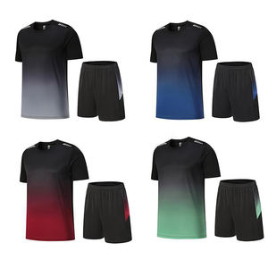Maillot de football imprimé, tenue de sport personnalisée par sublimation, ensemble bleu pour uniforme d'équipe, vente en gros de maillots de football - Product Image 1
