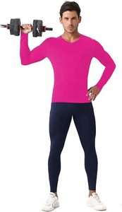 Men's Compression Long Sleeve Performance Shirt Premium Quick Dry Eco-Friendly Slim Fit Base <b>Layer</b> <b>Top</b> Athletic Training - Product Image 3
