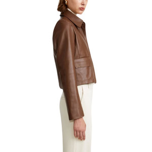 Vestes en cuir courtes pour femmes, style streetwear tendance, vêtements d'extérieur, nouvelle collection automne - Product Image 4