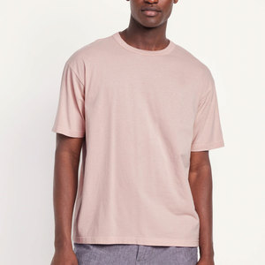 T-shirts en coton pour hommes, unisexes, à manches courtes, col rond, coupe ample, basiques, unis, sportifs, en coton, pour l'été, décontractés, coupe ample, basiques, t-shirts vierges - Product Image 1