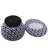 Boîte en métal ronde de luxe personnalisée avec logo, conteneur vide pour bougies, récipient de rangement pour cire de soja, vente en gros