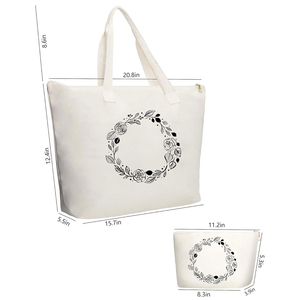 Canvas <b>Tote</b> <b>Bag</b> Reusable Shopping Carry <b>Bag</b> with Long Handles for Grocery <b>Travel</b> Beach Office School Everyday Canvas <b>Tote</b> <b>Bag</b> - Product Image 2