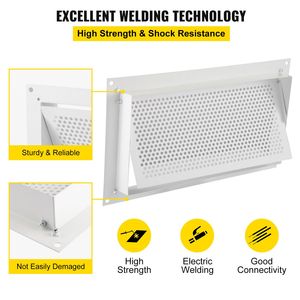 Copertura a persiana per spazi ristretti, ventilazione per fondamenta anti-alluvione, ventilazione a parete 8" x 16" - Product Image 5
