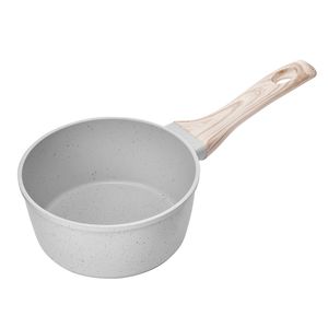 1.5 Qt casseruola antiaderente coperchio in vetro temperato piccola pentola da cucina rimovibile impugnatura a induzione rivestimento bianco compatibile - Product Image 1