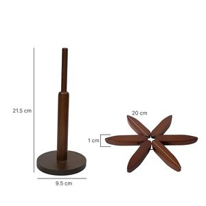 Juego de Salvamanteles de Madera de Nogal con Diseño Floral, Hechos a Mano, Resistentes al Calor, Plegables, Decoración de Cocina - Product Image 2