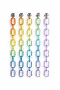 Resin Eco-Friendly Hand Modeled Customized Chain Links Traditional Rainbow Wall Hanging Curtain Room Divider Decor House Store - Product Image 1