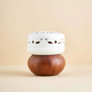 <b>Wooden</b> Bakhoor Incense <b>Burner</b> with Metal Lid Heat Resistant Oud <b>Burner</b> <b>for</b> Home Hotel Majlis Decor Use - Product Image 1