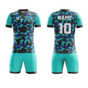 Conjunto de Uniforme de Fútbol Sublimado Personalizado, Estampado Geométrico Rosa y Negro, Cuello en V, Manga Corta, Absorbe la Humedad, Corte Atlético Unisex para Adultos - Product Image 4