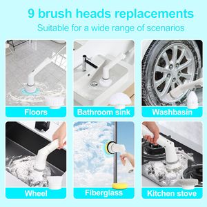 แปรงทำความสะอาดไร้สาย IAGREE หัวแปรงเปลี่ยนได้ 6 หัว กันน้ำระดับ IPX6 แกนหมุนได้ 45 องศา เครื่องทำความสะอาดห้องอาบน้ำ 2 ระดับความเร็ว - Product Image 6