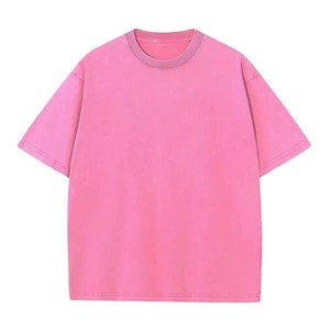 T-shirt en coton vert uni surdimensionné pour homme, manches courtes, col rond, coupe classique, couleur unie, t-shirt décontracté en jersey tricoté - Product Image 5