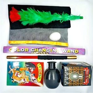 <b>Magic</b> World <b>Kids</b> Stage <b>Magic</b> Trick <b>Set</b> <b>for</b> Beginners-5 Easy Tricks <b>Magic</b> Wand Egg Bag Water Pot Blooming Flower Book | Plastic - Product Image 1