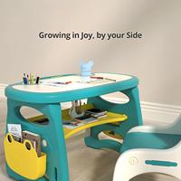 Table et chaise d'activités pour enfants réglables en hauteur, ensemble en plastique, bureau de dessin et d'étude, table de jeu moderne pour enfants, sûre