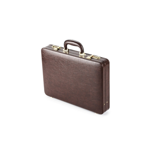 Maletín clásico de PU con cierre de hebilla dorada para hombre, uso empresarial, maletín de negocios duradero y rígido. - Product Image 2