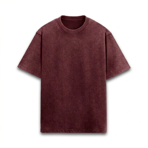 ผู้ผลิตเสื้อยืดคอตตอนแบบสั่งทำทรงโอเวอร์ไซส์ ทรงบ็อกซี่ ล้างสีแบบแอซิด พร้อมสกรีนพิมพ์  ขั้นต่ำในการสั่งซื้อน้อย เสื้อยืดสำหรับทุกเพศ - Product Image 1