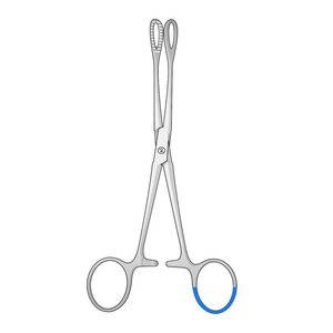 Pinzas de sujeción para esponjas Foerster de acero inoxidable, manuales, reutilizables, con mordazas ovaladas dentadas, para uso quirúrgico hospitalario, de metal med - Product Image 3