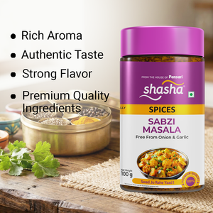 Sabzi Masala Fresco para Mezclar con Vegetales, Estilo Indio, Frasco de 100g - Product Image 3