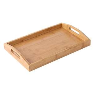 Table de service pliable en bois très demandée, style rustique moderne avec poignée, fabriquée par un fabricant indien de plateaux en bois - Product Image 1