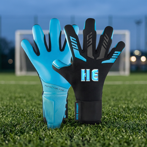 Gants de gardien de but personnalisables, paume avant en latex allemand 4 mm, dos en néoprène avec injection de silicone, découpe hybride en caoutchouc, languette en T - Product Image 3