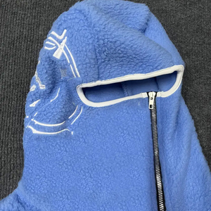 Pasamontañas de Forro Polar Grueso Personalizado para Invierno, Estilo Vintage, Color Sólido, Sudadera con Capucha Térmica, 100% Algodón Transpirable - Product Image 3