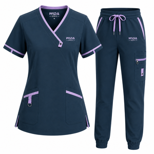Custom Medical Uniform Manufacturer Breathable <b>Scrub</b> <b>Set</b> Supplier For Healthcare Staff - Product Image 1