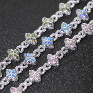Bracelet Papillon en Argent 925 avec Moissanite pour Homme, Chaîne Maillons Givrés Pierre Bleue, Cadeau de Luxe Tendance, Bracelet Élégant Effet Argent pour Femme - Product Image 3