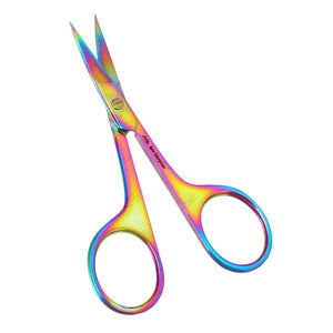 Ciseaux à cuticules à pointe aiguisée, outil de beauté pour pédicure et soins personnels, double face arc-en-ciel professionnel - Product Image 1