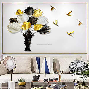 2024 nouveau Style mur Arts grand arbre de vie oiseaux volants personnalisé coloré maison intérieur décoratif artisanat métal mur Art Offre Spéciale - Product Image 2