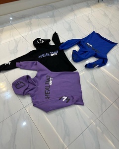 Prix de gros – Sweat à capuche décontracté pour homme en molleton épais, couleur unie, avec logo personnalisé, 100 % coton, imprimé en relief, respirant et à séchage rapide - Product Image 5