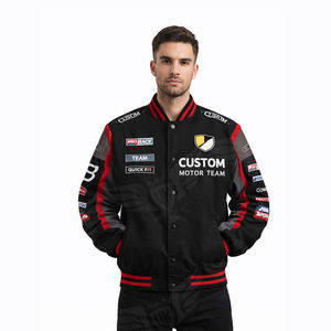 Veste de sport automobile pour homme, veste bomber personnalisée pour équipe de course, veste streetwear vintage avec patchs - Product Image 4