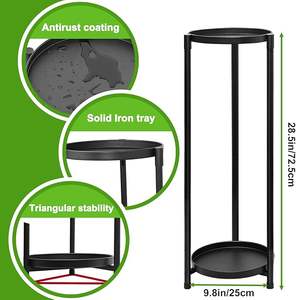 Support de plante en fer de fabricant fiable, facile à déplacer, adapté à une disposition flexible des plantes en intérieur et en extérieur - Product Image 6