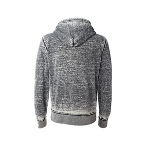 Men's Acid Wash <b>Zip</b> <b>Up</b> <b>Hoodie</b> Vintage <b>Grey</b> Sweatshirt Casual Long Sleeve Pullover - Product Image 2