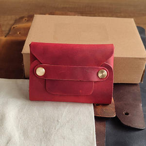 Modern Design Stitchless Leather <b>Wallet</b> Slim Minimalist <b>Card</b> <b>Holder</b> Seamless Genuine Leather Bifold <b>Wallet</b> LSSW-0015B - Product Image 1