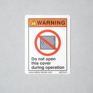 Advertencia: No Abrir Esta Cubierta, Etiqueta Adhesiva de Seguridad Operativa, Calcomanía M37, Protección para Maquinaria y Equipos Industriales, Alerta de Seguridad - Product Image 2