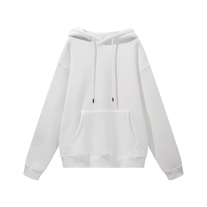 Sweat-shirt à capuche orange unisexe décontracté en molleton français avec poche, manches longues, pour l'automne - Product Image 3
