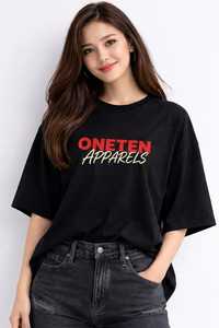 เสื้อยืดผู้หญิง ONE TEN Apparels รุ่นซัมเมอร์ สีกรมท่า ผ้าฝ้ายนุ่ม สวมใส่สบาย แขนสั้น ระบายอากาศได้ดี คุณภาพสูง ปรับแต่งโลโก้ได้ น้ำหนัก 180 กรัม - Product Image 5