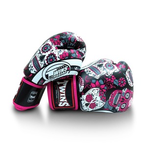 Guantes de MMA de Cuero Premium con Estampado, Agarre Ergonómico, Acolchado Grueso, Logotipo Personalizado, Producto para Entrenamiento y Combate de Boxeo Twins - Product Image 2