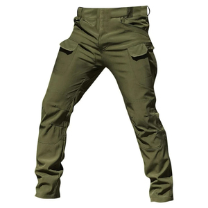Men's <b>Olive</b> <b>Green</b> Cargo Pants Workwear <b>Trousers</b> with Multiple Pockets Design for Professional Workwear and Daily Wear - Product Image 1